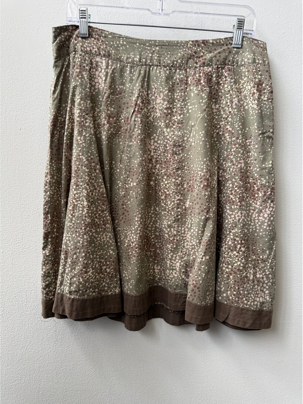 Aventura Organic Cotton Sage Dot Boho A-Line Skirt India Medium